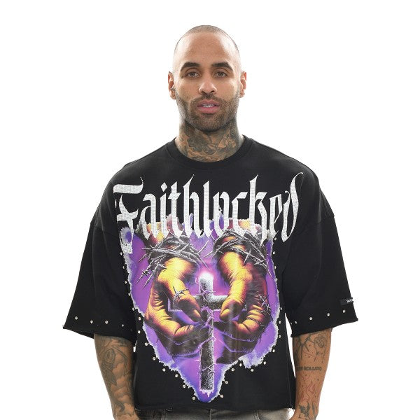 FAITHLOKED RAW EDGE CROP TOP