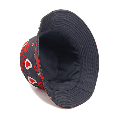 Heart Love Pattern Bucket Hat Women