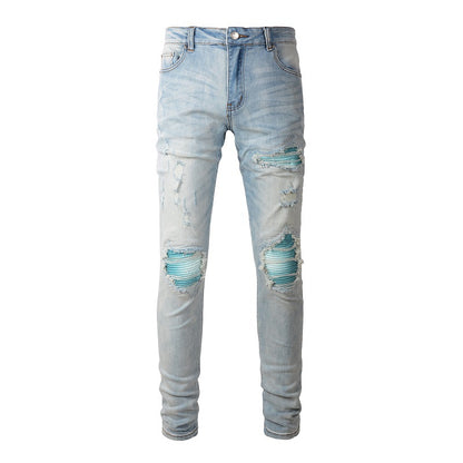 Men's Slim Fit Stretch Ripped Skinny Jeans