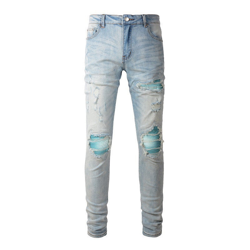 Men's Slim Fit Stretch Ripped Skinny Jeans