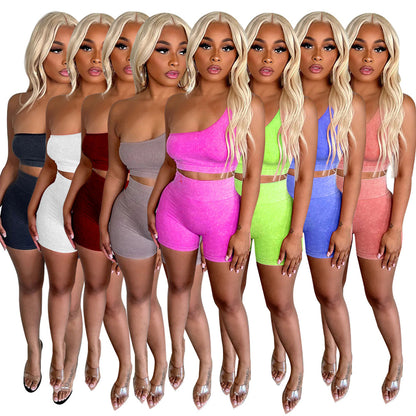 Women’s Sleeveless High Waist Summer Set